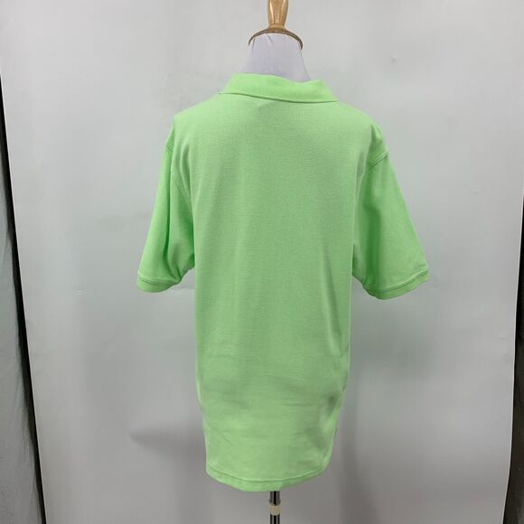 Master Collection Polo Shirt Womens M Medium Key Lime Chest Logo High Low Hem - Picture 6 of 10